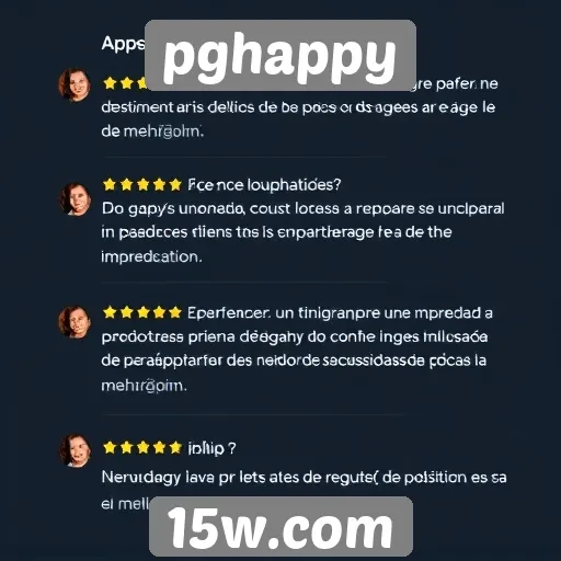 Feedback dos usuários sobre a experiência em pghappy